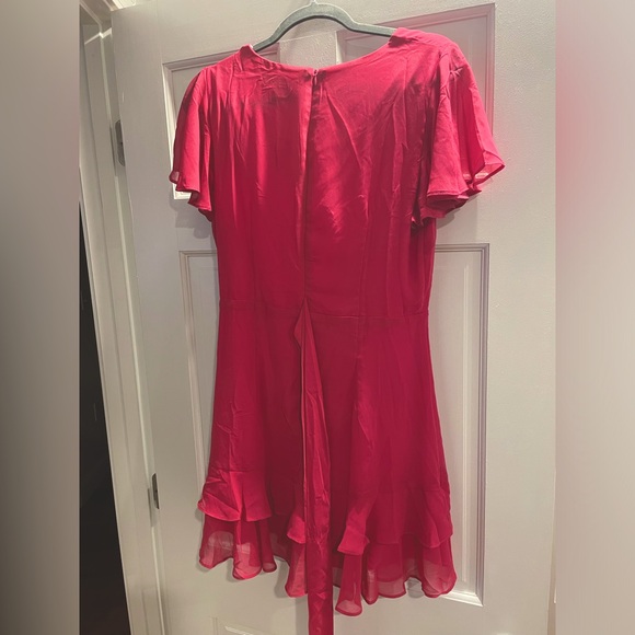 Lulus BRAND NEW WITH TAGS Lulus Hot Pink Ruffle Mini Dress - Picture 2 of 4
